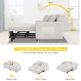 thumbnail image 6 of YODOLLA 71" Sleeper Sofa Bed & 3-in-1 Futon Pull Out Couch for Living Room & Bedroom, Convertible Loveseat in Teddy Velvet White, 6 of 6