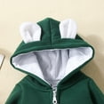 thumbnail image 4 of THDHVS Newborn Boy Clothes,Baby Girl Outfits,Newborn Boys Girls Jumpsuit Hooded Soft Rompers Long Sleeve Outwear Outfits Green 0-3 Months, 4 of 7