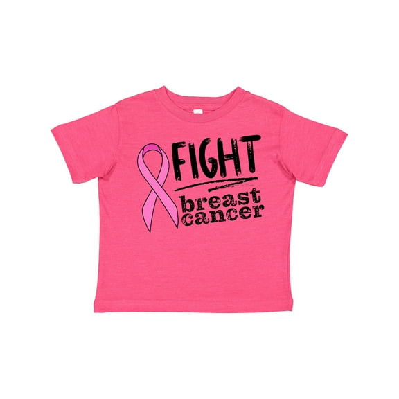 Inktastic Fight Breast Cancer Pink Ribbon Boys or Girls Toddler T-Shirt