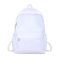 thumbnail image 2 of White Nylon Backpack Large Capacity Travel Rucksack Lightweight Water Resistant Laptop Bag 40cm Minimalist Daypack for College Work Commute Unisex, 2 of 5
