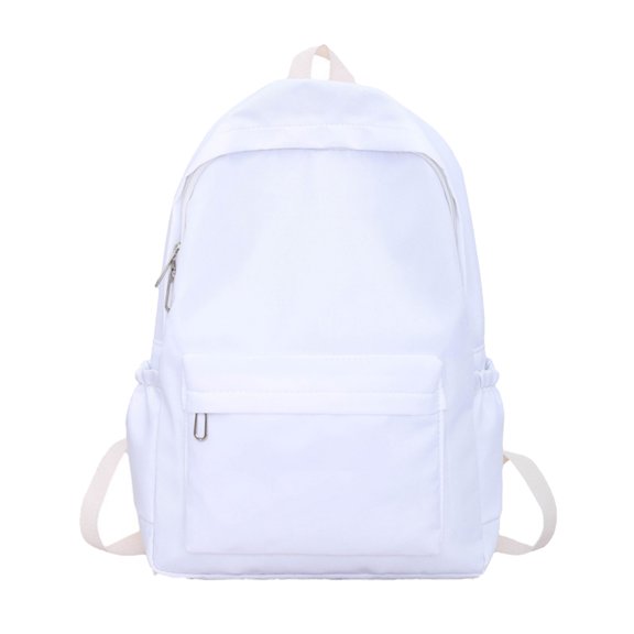 Lightweight Backpack for Travel 16 Inch Nylon Backpack Casual Daypack Water Large Capacity School Backpack for Commute Daily Use White, 1 Pack
