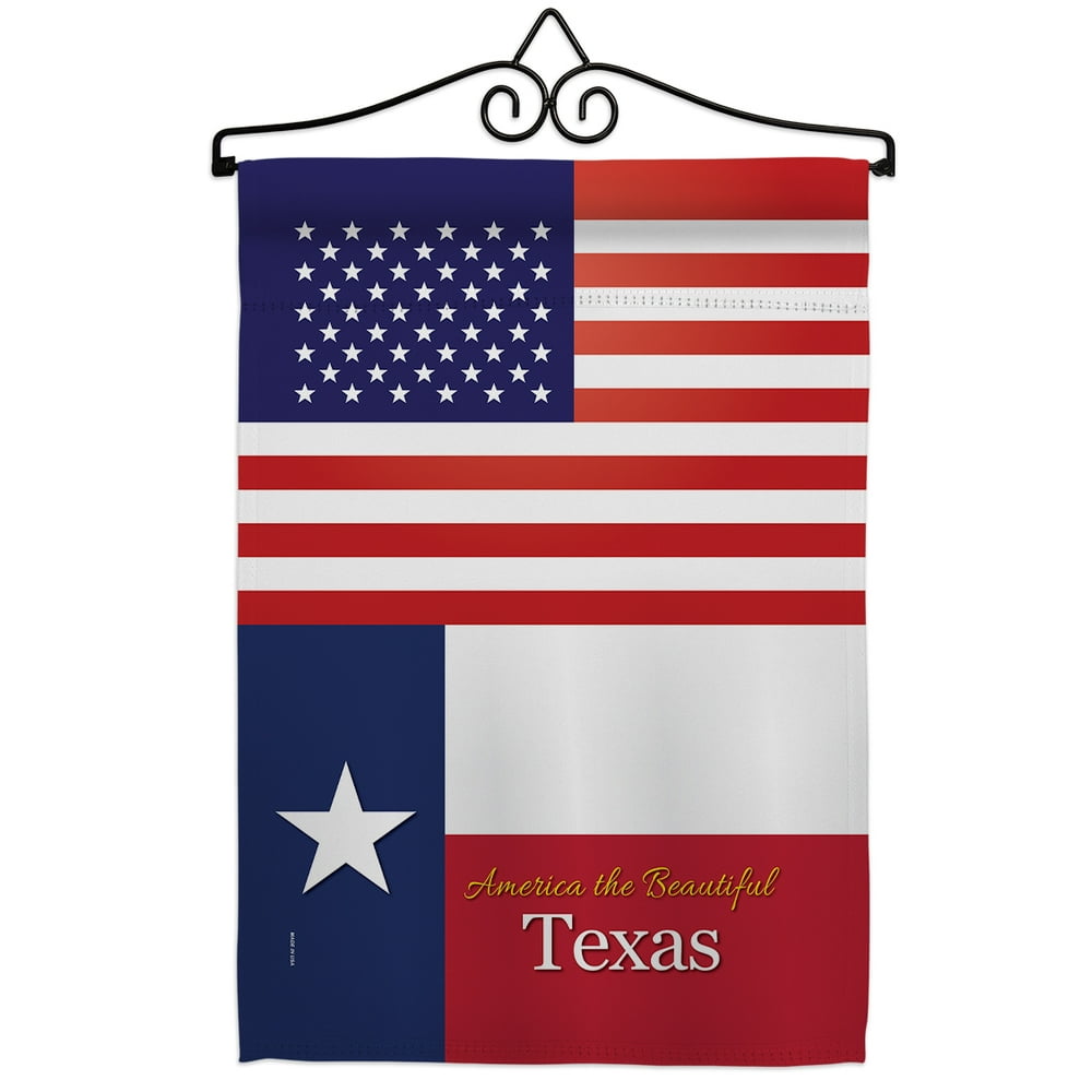 US Texas Garden Flag Set Wall Hanger Regional States United State American Country Particular