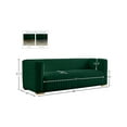thumbnail image 3 of Meridian Furniture Ravish Green Velvet Sofa, 3 of 17