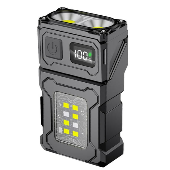Flashlights High Lumens - Super Bright 500LM, Type-C USB Charging Rechargeable LED Flash Light with COB Side Light, ,Tactical Flashlight SMD Portable Work Light（Black）