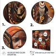 thumbnail image 3 of Designart "Vibrant Samburu Culture IV" Fashion Wall Art - Glam Red Balenciaga Entryway Wall Art Print, 3 of 6