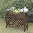 thumbnail image 3 of Pemberley Row Chinese Fir Wood Cinnamon Planter Rectangular Weatherproof 48" Unassembled, 3 of 4