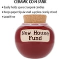 thumbnail image 4 of Cottage Creek Red Ceramic New House Themed Piggy Bank, 4 of 4