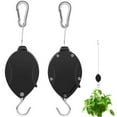 thumbnail image 4 of Prociv Upgraded Retractable Plant Hanger,Plant Pulleys for Hanging Plants,Auto Lock,Heavy Duty, Adjustable Hook for Garden Baskets Pots,Birds Feeder, 6 Pack, 4 of 10