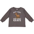 thumbnail image 3 of Inktastic Just a Boy Who Loves Goats Boys Long Sleeve Toddler T-Shirt, 3 of 5