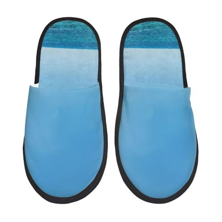Balery Red And White Lighthouse Slient Indoor Furry Fleece Comfort House Shoes Soft Non-Slip Home Shoes Cotton slippers House Slippers-- Medium