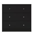 Home Square Engineered Wood 4pc Set of Chest Dresser and 2 Nightstands