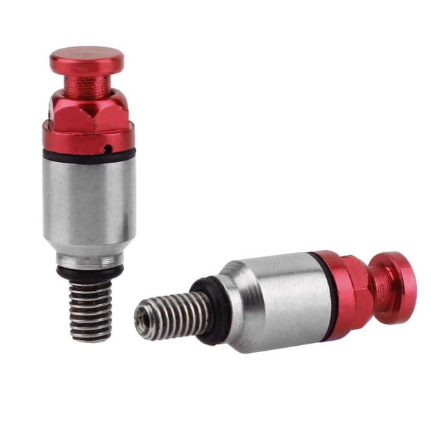 1 par de válvulas de purga de aire de horquilla M5x0.8mm para Motocross Dirt Bike (Rojo) JShteea Accesorios para autos y motos