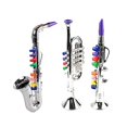 thumbnail image 1 of 3pcs Kids Musical Instruments Toy Clarinet,saxophone Trumpet,wind And Brass Musical Instruments Com, 1 of 5