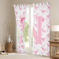 thumbnail image 3 of Castle Fairy Personalized Initial Girl Blackout Curtains Set of 2 (52x84 Each),Pink White Window Curtains,Cartoon Bowknot Curtains and Drapes,Luxury Bedroom Decor, 3 of 6