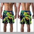 thumbnail image 3 of luoweisi Men's Beach Shorts Quick Dry Swim Trunks with Mesh Lining Frog L, 3 of 5