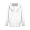 thumbnail image 3 of XFLWAM Women's Full Zip Up Hoodie Long Sleeve Hooded Sweatshirts Fall Casual Lightweight Jacket Coat with Pockets White M, 3 of 4