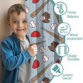 thumbnail image 3 of Blackout Kids Curtains,Blue Baseball Gear Pattern Childrens Insulated Curtains Set Of 2,Bedroom Essentials,Toddler Room Decor 52"x63", 3 of 5
