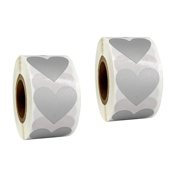2 Rolls Fragile Sticker Scratch Card Stickers Nail Tabs Silver