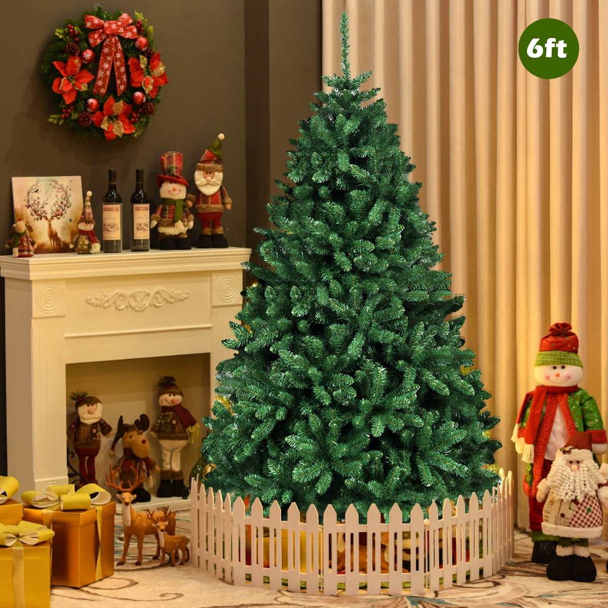 New Deluxe Green Christmas Decoration Tree 6ft 