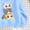 thumbnail image 6 of Qingpeng Girls Cartoon Cat Print Hoodie Long Sleeve Pullover Casual Hooded Sweatshirt for Fall, 6 of 7