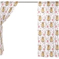 thumbnail image 4 of Coolnut Sheer Curtains, 2 PCS Kawaii Anime Smiling Bear Gauze Door and Window Voile Curtain Panels for Bedroom Living Room, 55"x84", 4 of 4