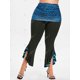 thumbnail image 4 of Cráneo de Halloween Imprimir volantes del tamaño extra grande Pantalones acampanados Rosegal Pantalones de talla grande, 4 of 5