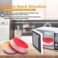 thumbnail image 4 of Vented Collapsible Microwave Splatter Cover,Food Cover,Colander Kitchen Gadget,Include Anti-scald Silicone Mats,Dishwasher-safe,BPA-FreeSilicone & Plastic（2Set Grey And Red), 4 of 5