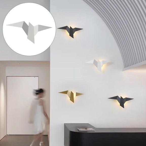 Led Flying Bird Wall Lamp, Modern Wall Mounted Indoor Lighting Fixture With Sturdy Iron Construction And Painted Surface, Decorative Wall Sconce Featuring Warm Light & Easy