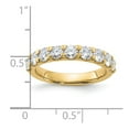 thumbnail image 2 of FJC Finejewelers 14 kt Yellow Gold 1.50ct. 9 Stone G H I True Light Moissanite Band 3 mm, 2 of 8