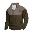 thumbnail image 3 of IYTR Mens Sweatshirts Vintage Pattern Western Sweatshirt Fall/Winter Fashion Solid Color Long Sleeve Sweatshirts Casual Zipper Stand-Up Collar Gray S, 3 of 5
