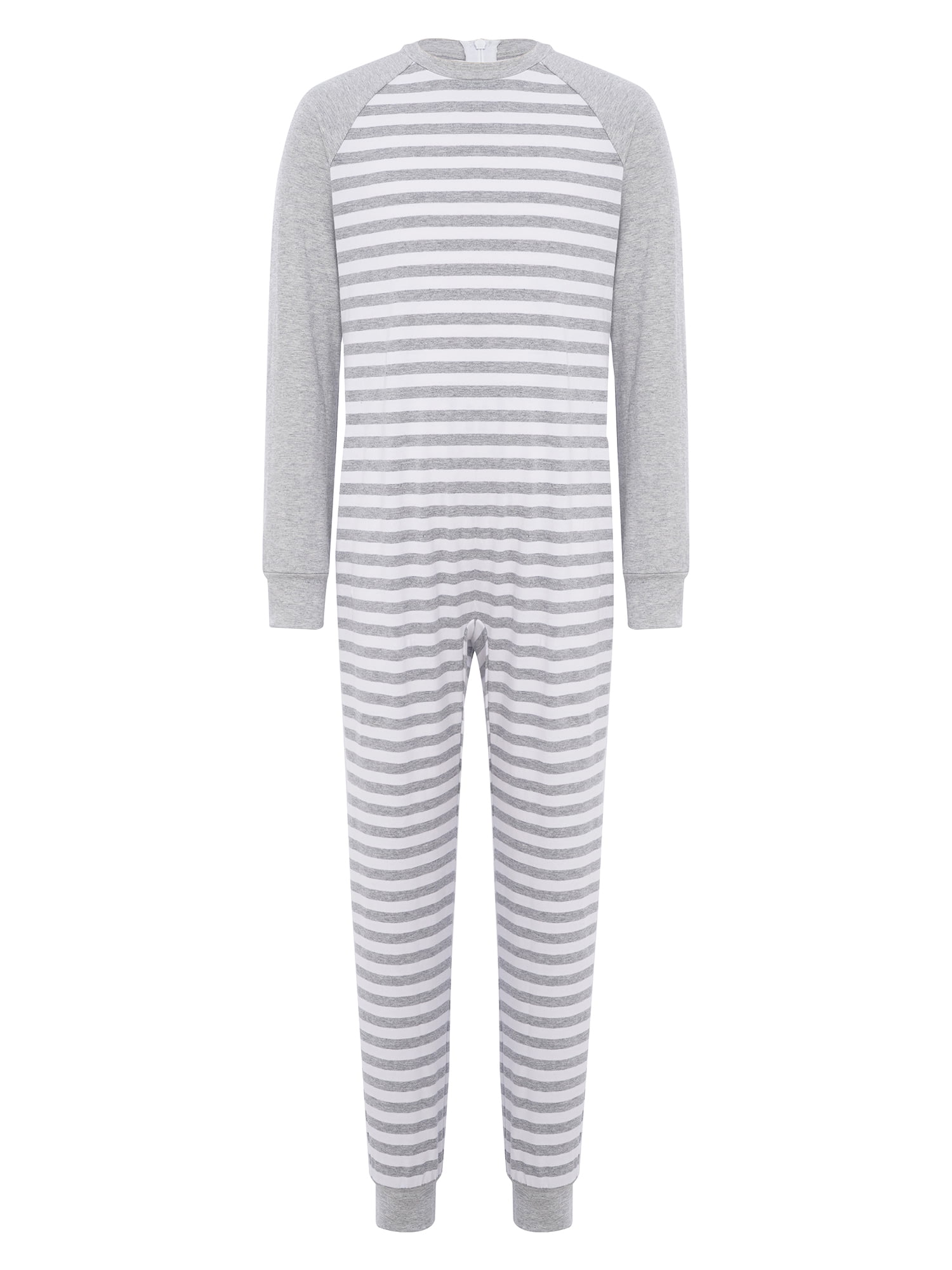vastwit Adaptive Jumpsuit for Kids Autism Sensory Special Needs Anti-Strip Romper Striped One Piece Pajamas Grey 16