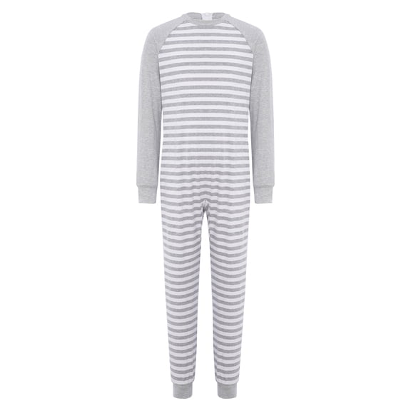 Haitryli Kids Boys Girls Anti-strip Romper Striped Long Leg Zip Back Jumpsuit Special Needs Adaptive Clothing Grey 14