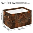 thumbnail image 4 of Yayeee 2 Pack Canvas Storage Basket with Handles for Shelves Fabric Bins Closet Organizer, Abstract Tribal Pattern, 4 of 8