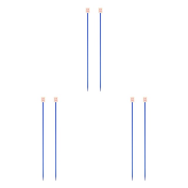 Wweixi Color Random Knitting Needles Sweater Portable Weaving Needle DIY Crafting Handknitting Tool Needleworking Equipment 2.5mm 3Set
