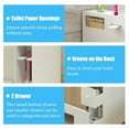 thumbnail image 2 of Toilet Slim Bathroom Storage Cabinet, Narrow Cabinet with Drawer and Wheel,2 Drawers Toilet Slim Floor Cabinet for Bathroom,White, Small, 2 of 6