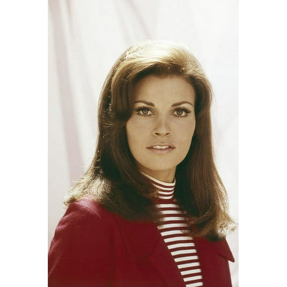 Raquel Welch studio portrait 1967 in red striped top and jacket 24x36 Poster