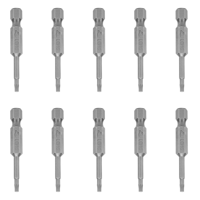 10 puntas de destornillador eléctrico con enchufe hexagonal, magnéticas y endurecidas, de 2 mm.