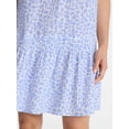 thumbnail image 5 of Time and Tru Women's Double Cloth Mini Dress with Flutter Sleeves, Sizes XS-XXXL, 5 of 6