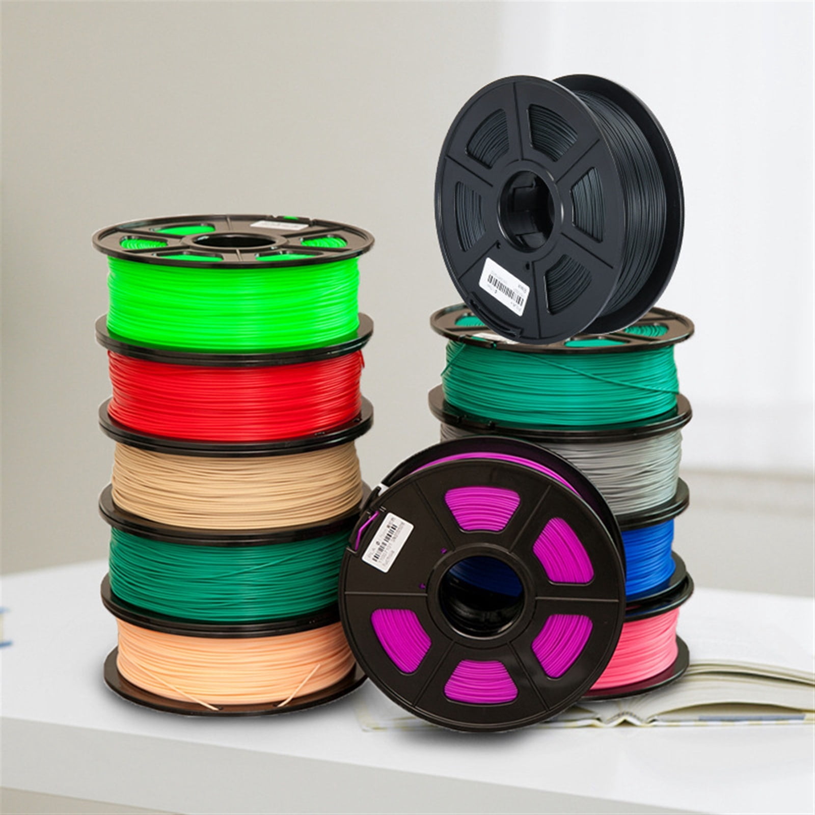 3D Printer Filament, Red PLA 1KG Spool Dimensional Accuracy +/- 0.02 mm, Great for 3D Printing