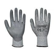 Safety Work Gloves HPPE Blended Polyurethane Palm Coating Gloves with Knit Wrist Cuff, 10"/XL