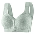 thumbnail image 1 of New Soft Padded Front Closure Bra For Women Comfortable Wireless And Steel Vest Style Plus Size Women S Bras Sports Bra Women Bra with Back Support Women Bras plus Size Front Close Work Out Bra Back, 1 of 7