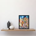 thumbnail image 2 of Busy Street Vertical Cityscape Folk Art Watercolour Painting Artwork Framed Wall Art Print A4, 2 of 4