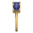 thumbnail image 4 of 2.5 ct Brilliant Princess Cut Simulated Tanzanite 14k Yellow Gold Eternity Band SZ 8, 4 of 6