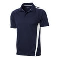 thumbnail image 5 of Mens PosiCharge Micro-Mesh Colorblock Polyester Polo True Navy/ White X-Small, 5 of 8