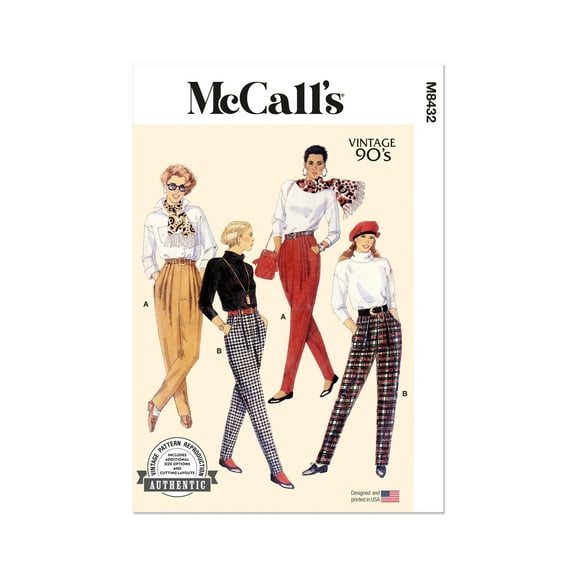 McCall's Sewing Pattern 8432 - Misses' Pants, Size: K5 (8-10-12-14-16)