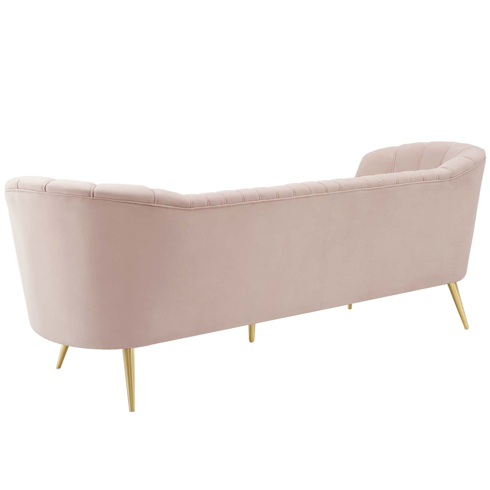 Opportunity Vertical Channel Tufted Curved Performance Velvet Sofa - image 3 of 5