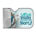 thumbnail image 2 of Bingfone Let'S Go Travel Around The World Car Windshield Sunshade,Sun Foldable Sun Shield Sun Visor For Car - Medium, 2 of 8