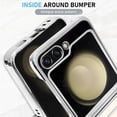 thumbnail image 4 of for Samsung Galaxy Z Flip 5 Case Plating Frame Electroplate Clear Luxury Elegant Case Camera Protector Soft TPU Shockproof Protective 3 PCS Anti-Skid Galaxy Z Flip 5 Case -Silver, 4 of 12