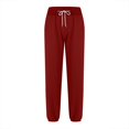 thumbnail image 4 of Inleife Womens Summer Pants Casual Elastic Waist Women New Fashion Bandage Solid With Pockets Sweatpant Full Length Pants, 4 of 5