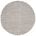 thumbnail image 5 of SAFAVIEH Natura Fredrick Striped Area Rug, Ivory/Dark Brown, 6' x 6' Round, 5 of 10